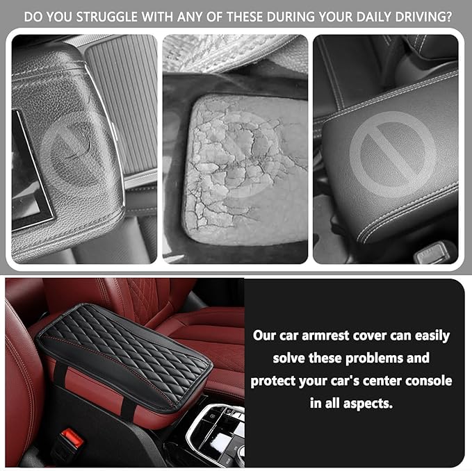 Auto Center Console Pad for Toyota Prius(2012-2016) Accessories Car Armrest Cushion Protects Your armrest and Feels Comfortable on Your Elbows and arms