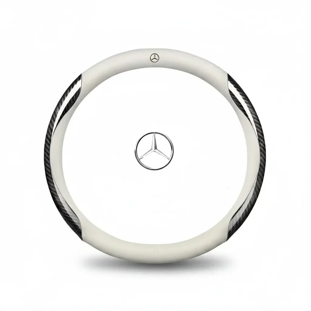 Mercedes Carbon Fiber Leather Steering Wheel Cover