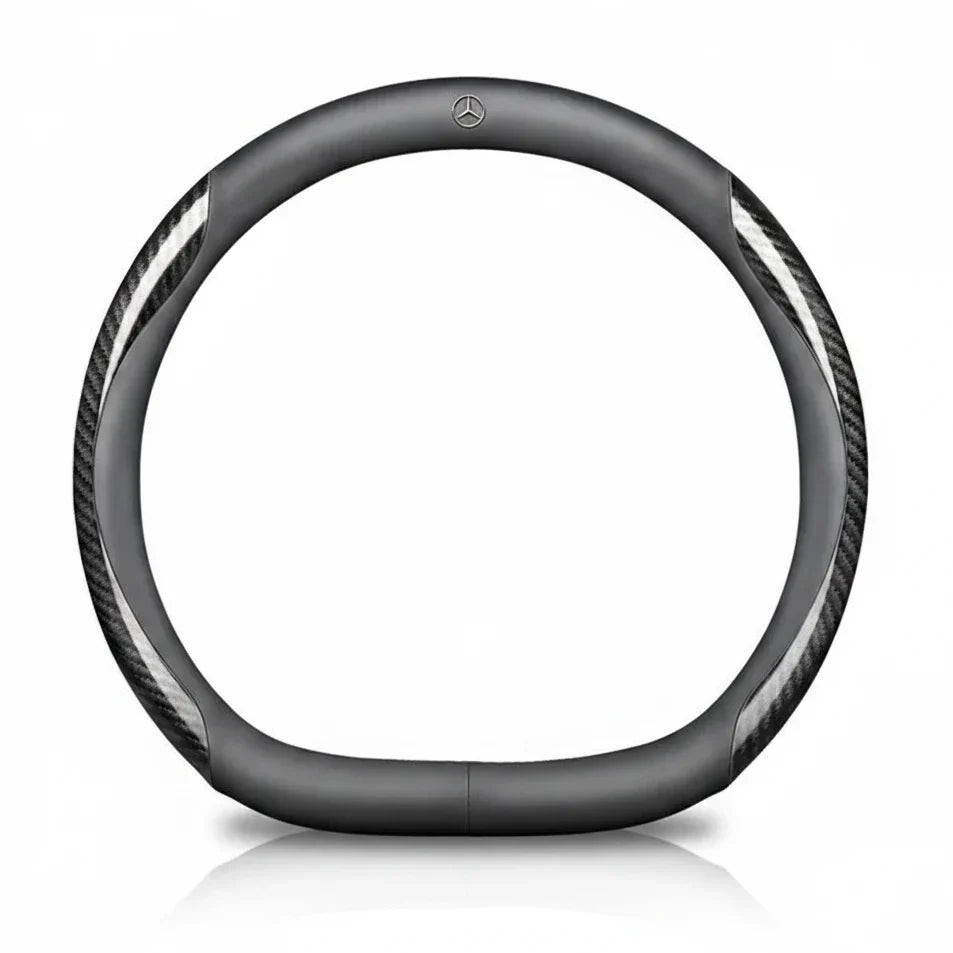 Mercedes Carbon Fiber Leather Steering Wheel Cover