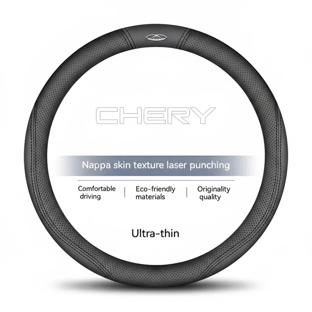 Chery Suede Leather Steering Wheel Cover