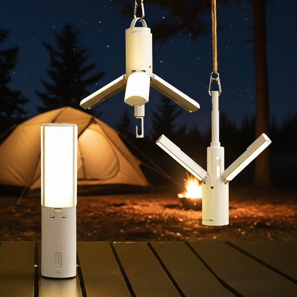 Wander & Wake™ Rechargeable LED Camping Lantern | Foldable Outdoor Tent Light